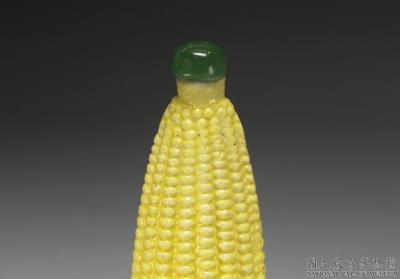 图片[2]-Porcelain-body yellow-glazed snuff bottle in the shape of an ear of corn, Qing dynasty, 19th century-China Archive